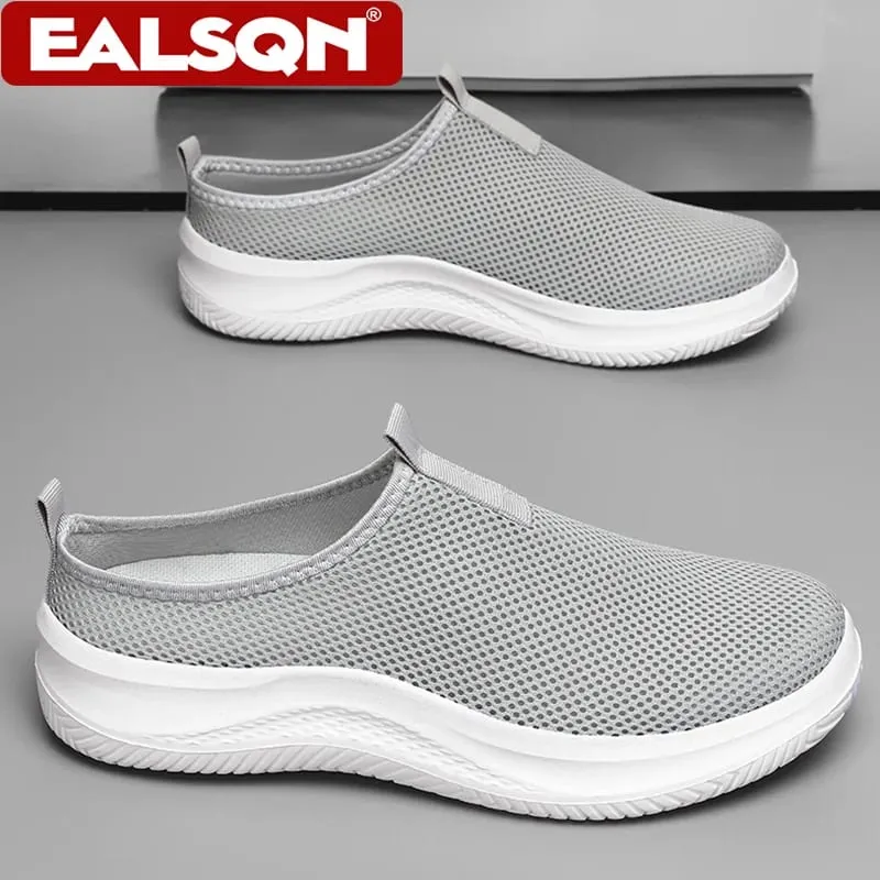 Sommar andas Mesh Slip On Casual Skor för mäns lätta promenadsneakers Plus storlek 39-48 Bekväma utomhusskor