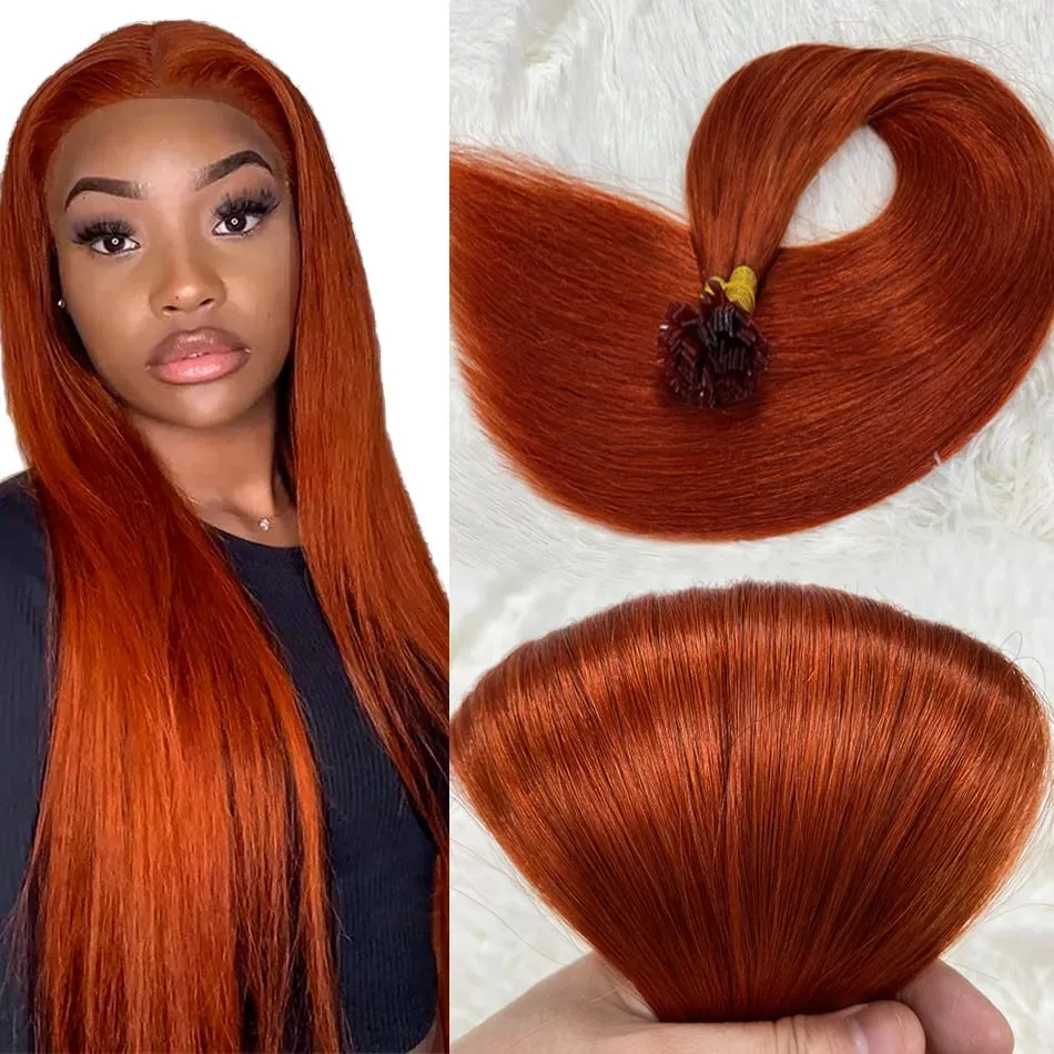 Remy Hair 30 Inch Real Remy Flat Tip Extension ng Buhok ng Tao Silky Straight Dark Brown Pre Bonded Keratin Fusion Hair 50 Strands