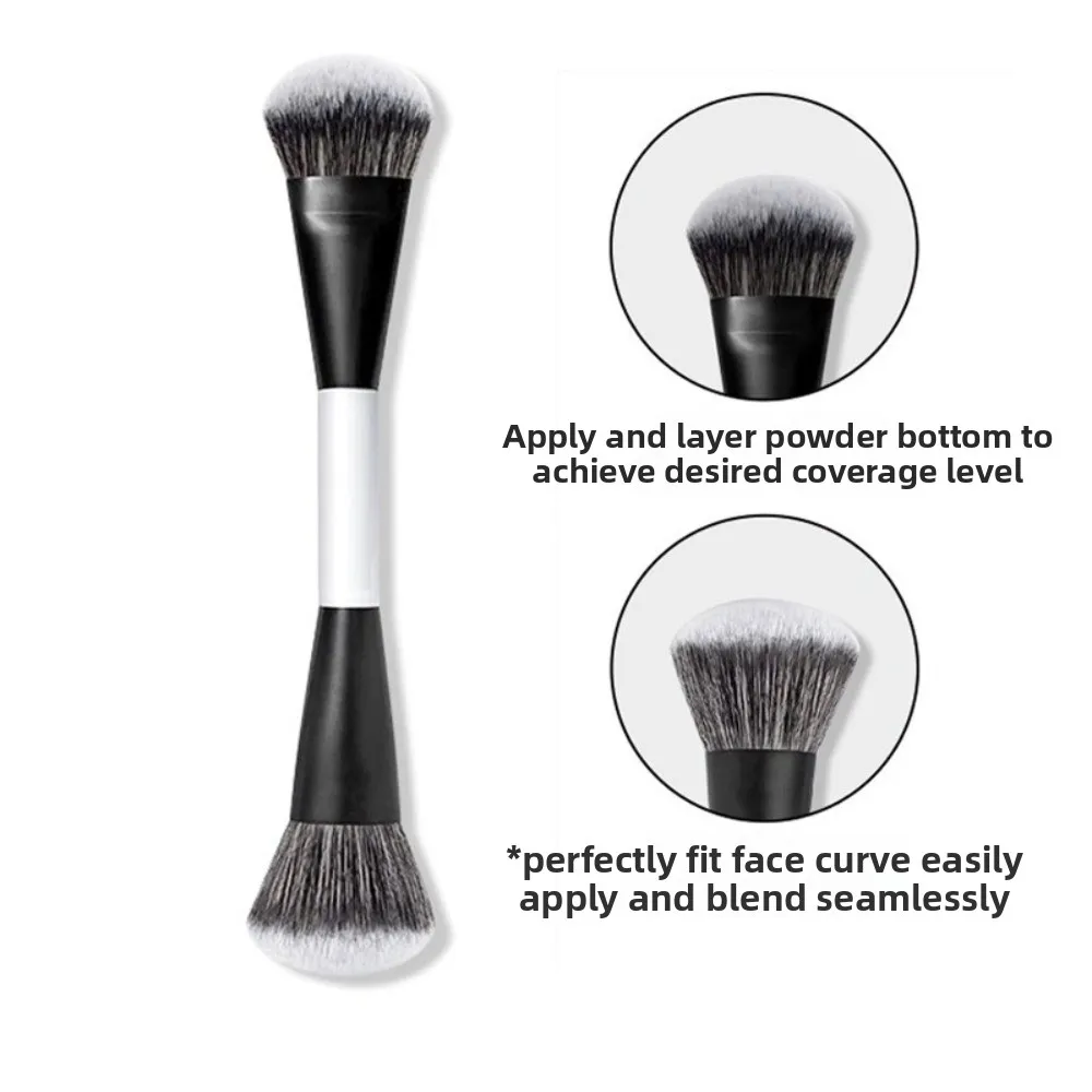 Dual-Ended F4 Contour Face Brush High Coverage Cosmetic Beauty Makeup Brushes Multi-purpose Eyeshadow Concealer Brushes