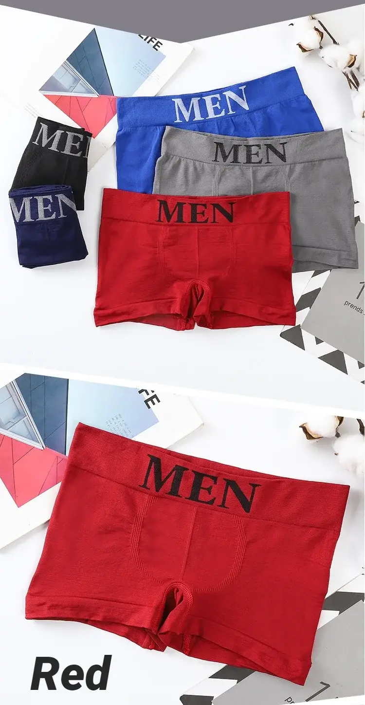Men's 5 Pcs Plain Color Boxer Briefs Breathable High Elastic Comfortable Soft Skin‑Friendly Casual Underwear Underpants For Men