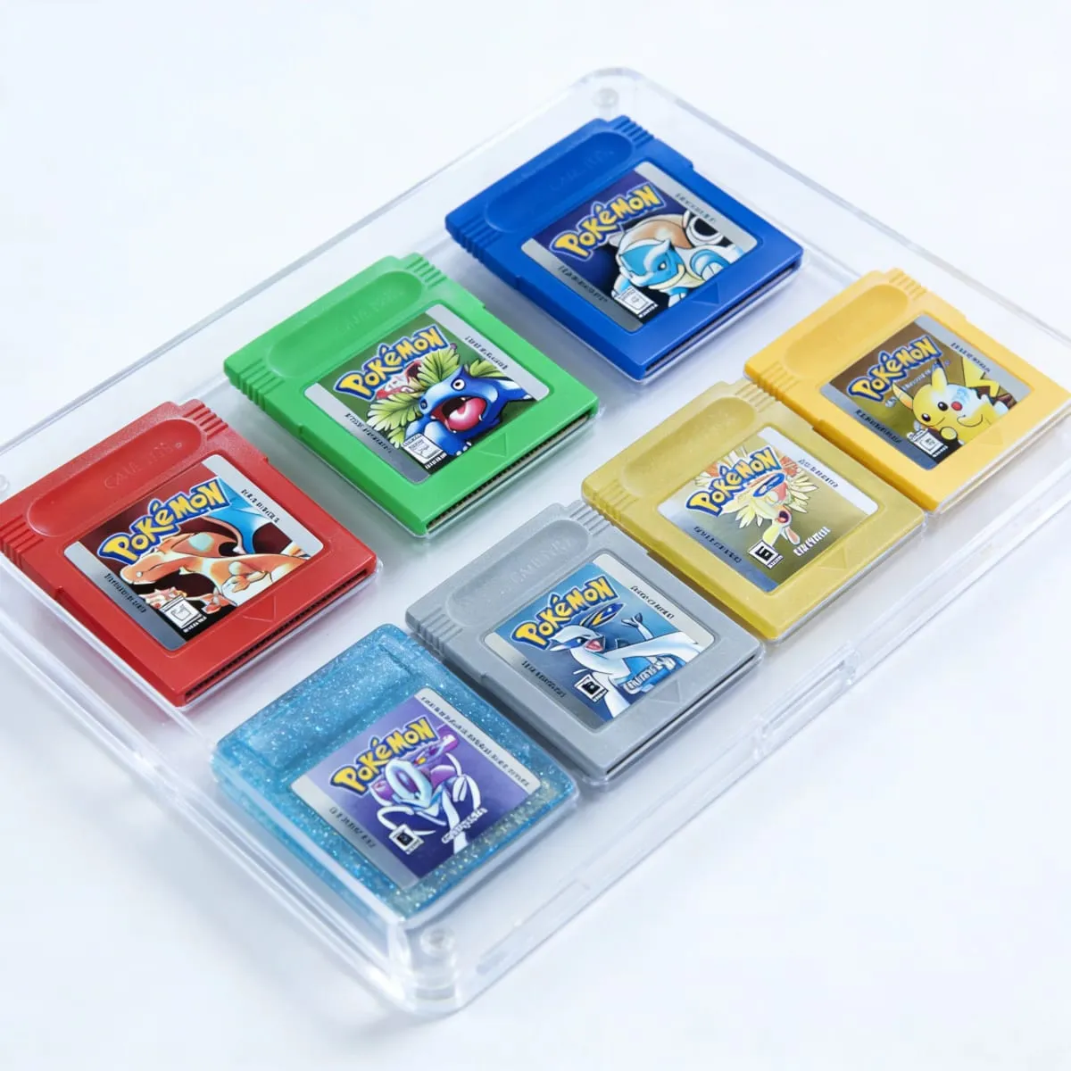 Cartouche de jeu vidéo Pokemon 16 bits, plusieurs styles, rouge, bleu, cristal, doré, vert, argent, jaune, carte de Console GB/SP