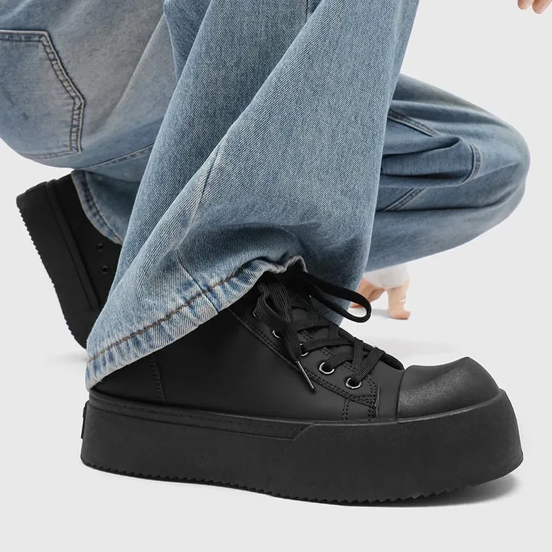 2025 Men Height Increasing High Top Platform Sneakers 8 Cm Elevator Wear-Resistant Korean Street Shoes Zapatillas Deporte — image 5