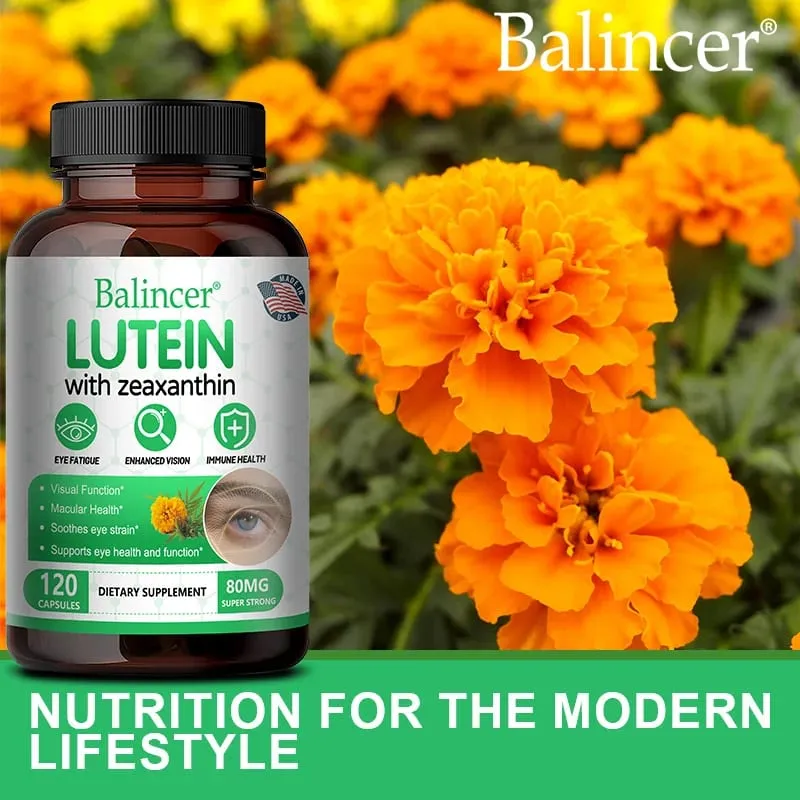 Lutein 40mg + Zeaxanthin Capsules - Eye Health & Blue Light Protection Antioxidant Supports Macula & Retina Health