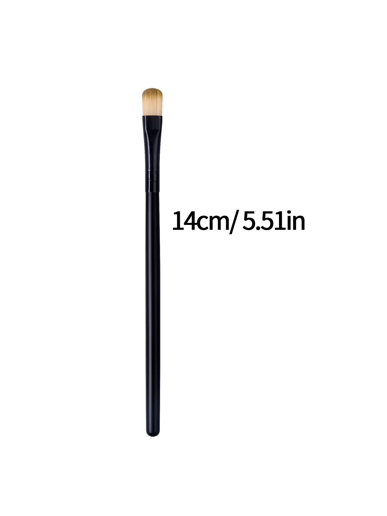 Hot Sale 10PCS Flat Eye Shadow Brushes Black Handle Soft Bristle Eyeshadow Applicator Brushes for Beginner Eye Makeup