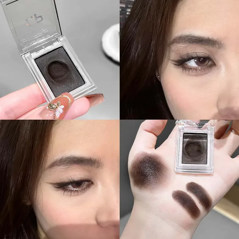 Dark Red Brown Monochrome Eyeshadow Cream Mashed Potato Natural Smudge-Resistant Non-Drying Matte Eye Shadow Waterproof Eyeliner — image 8