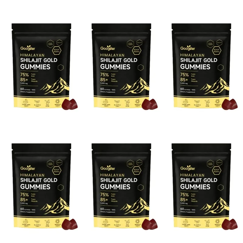 A Himalayan Shilajit Gold 60 gumicukor ásványi anyag formula támogatja az energianövelést és a test vitalitását, természetes étrend-kiegészítő
