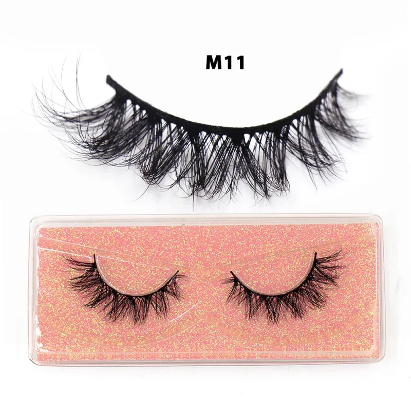 Short Natural 3D Mink Lashes Fluffy Wispy Fake Eyelashes Crisscross False Lashes Eyelash Extension Makeup