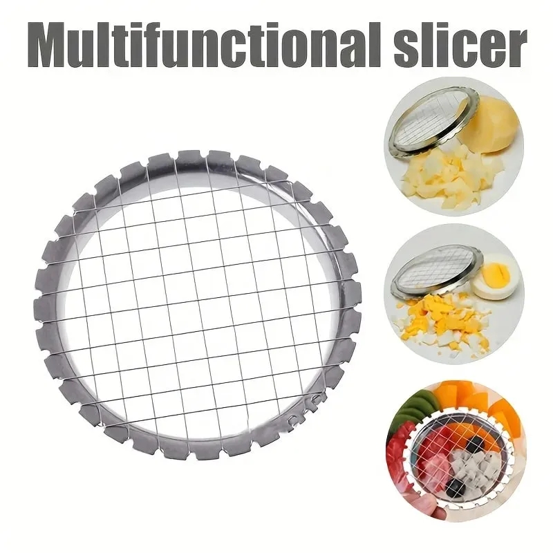 1pc Round Grid Cutter Slicer - Ideal for Eggs Mushrooms & Vegetables Must-Have Kitchen Chopping Device