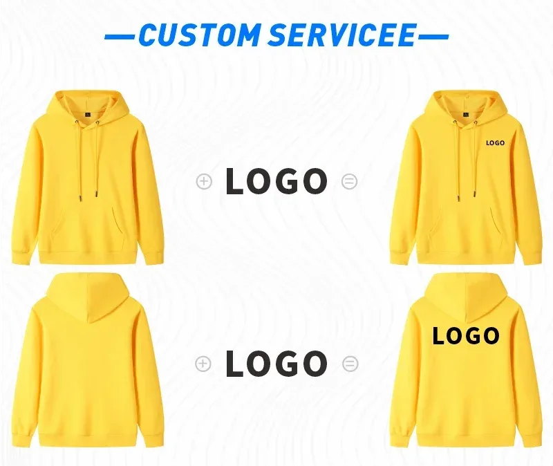 Customize Your Brand Logo Autumn Winter Mens Hoodies High-quality Heavy Weight Cotton Sweatshirt DIY Team Clothing Customization