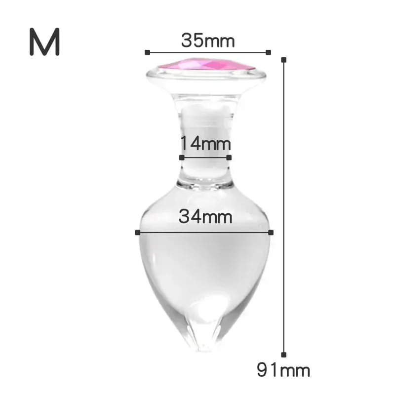 Polished Glass Butt Plug Anal Beads Prostate Massager Adult Erotic Sex Toys for Men Women Gay Lover Games