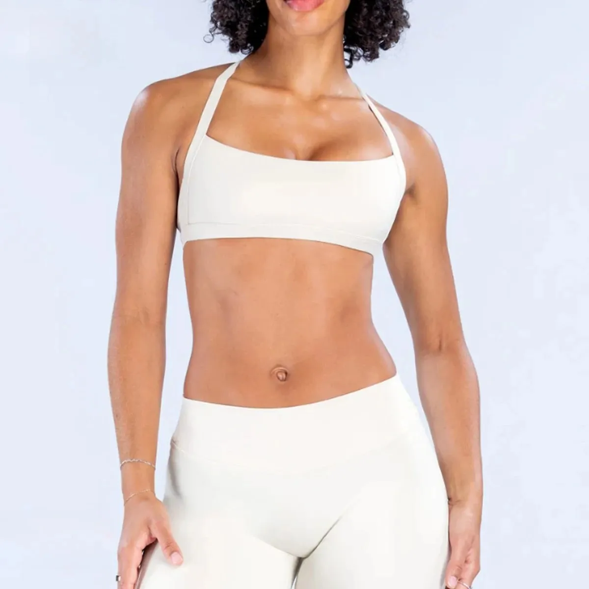 NO LOGO Double Shoulder Strap Sports Bra Fast-Drying Outdoor Running Fitness Top Backless Yoga Bra Women's