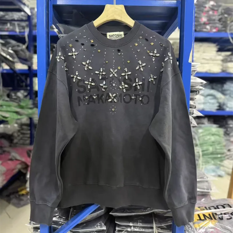 26SS CRYSTAL CASTLE CREWNECK Sweatshirts Men Women High Quality Hooded