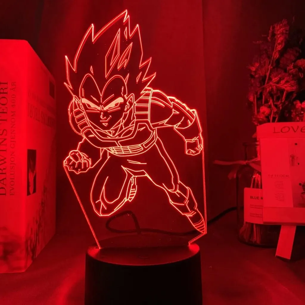Dragon Ball Z Anime Figures Goku Vegeta Gohan Broly 3D Lamp PVC Action Figures Toys for Children Trunks Buu Super Saiyan Gifts