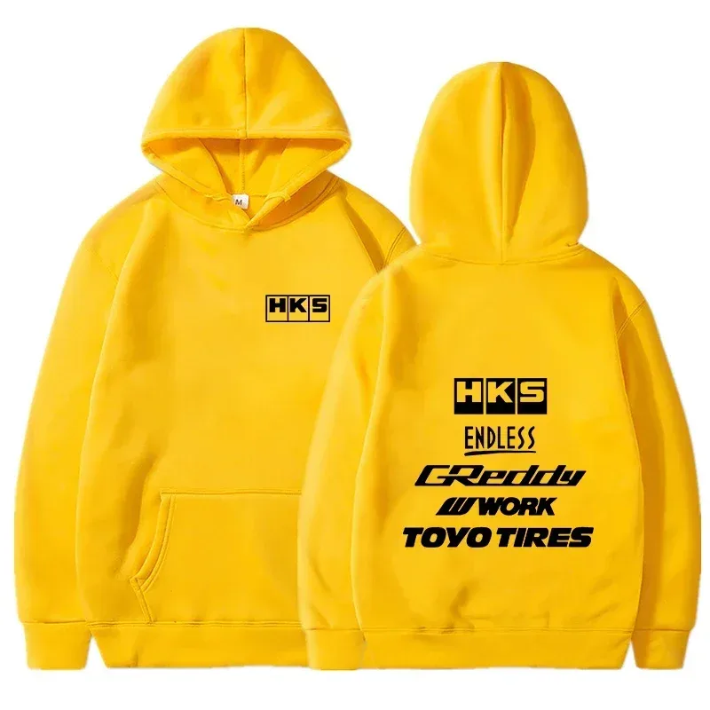2025 Herrmode Cool Hoodie Japan JDM Modifierad Bil HKS ENDLESS Hoody Herr Dam Vintage Casual Sweatshirt Långärmade tröjor