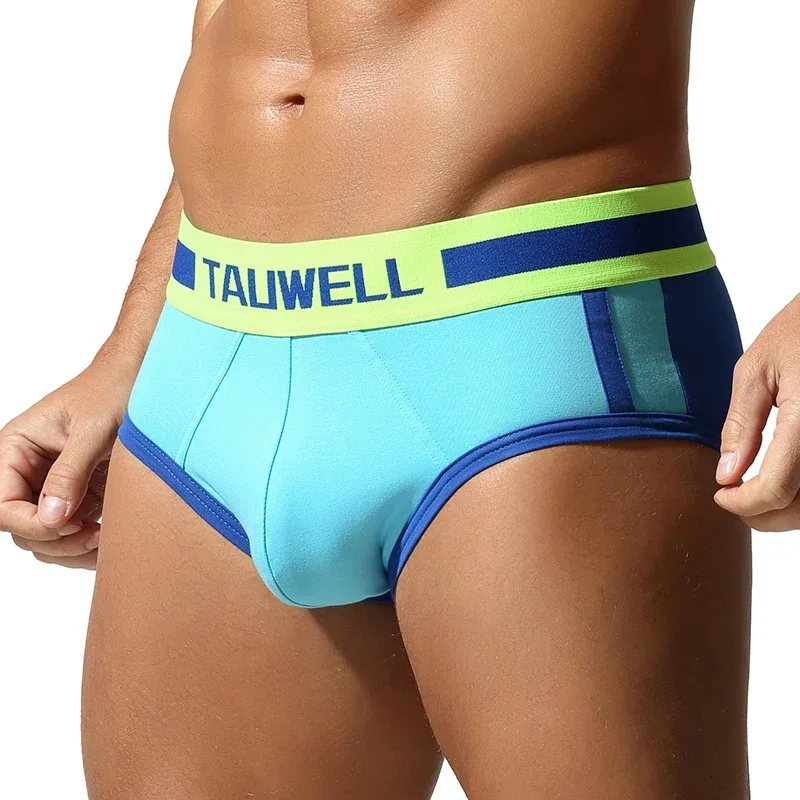 Men's Briefs, Comfortable Cotton, Full Coverage, Sexy Men's Triangle Underwear with Pouch Enhancing Design