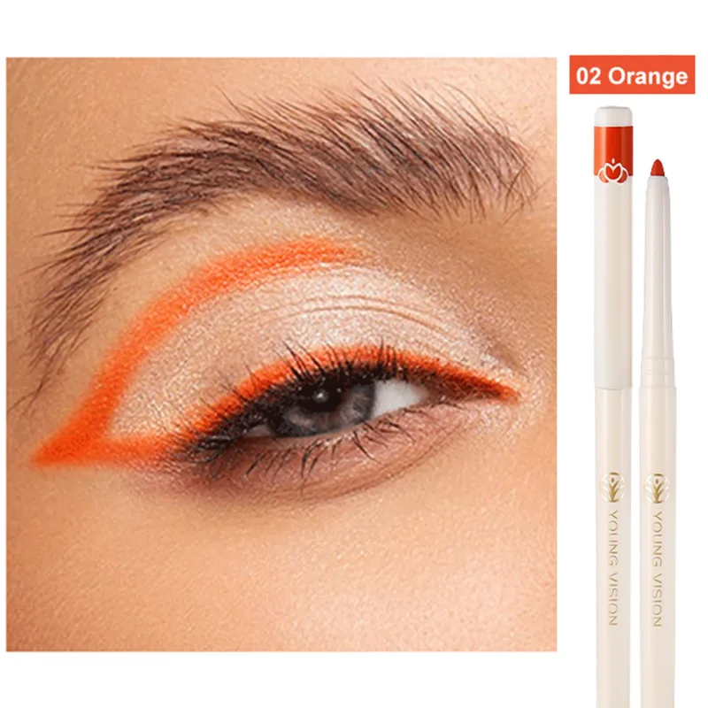 1Pc Ultra-fine Matte Smooth Eyeliner Waterproof Green Purple Colorful Eyeliner Gel Pencil Matte White Eye Lying silkworm Makeup