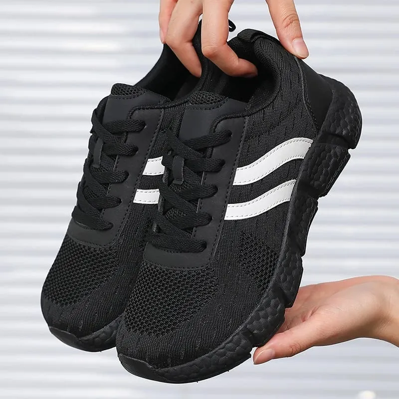 Unisex EVA Soft Sole Sneakers Vintage Commute Walking Shoes Big Size Breathable Wear Resistant Outdoor Running Tennis Shoes