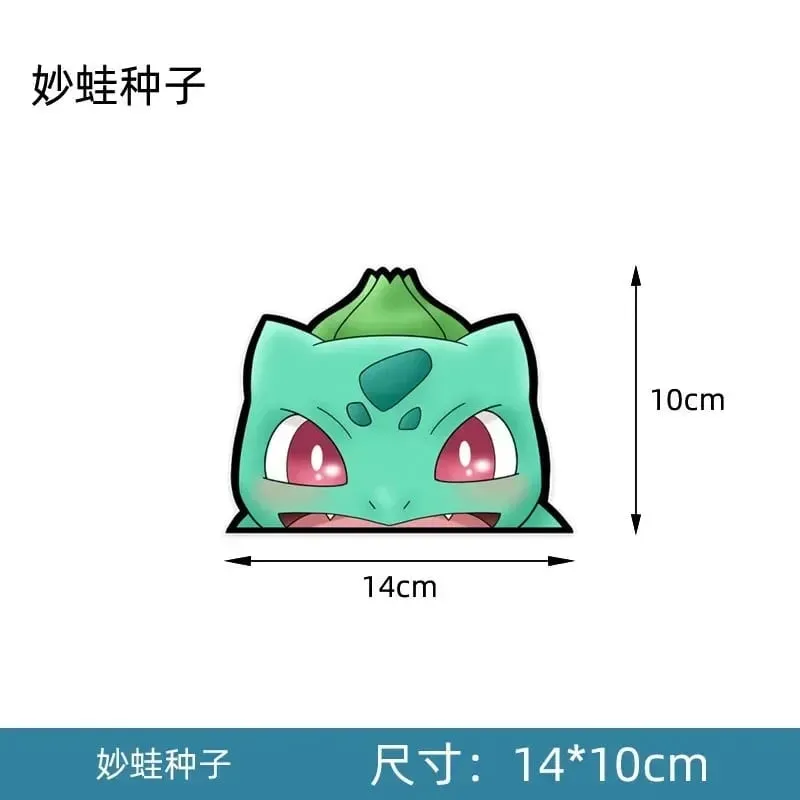 20styles Pokemon Car Stickers Anime Figure Pikachu Gengar Eevee Charmander Cute Cartoon Doll Creative Sticker Birthday Gifts