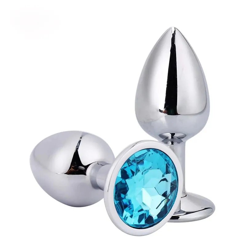 Metal Anal Plug Stainless Steel Butt Plug With Jewelry Colorful Crystal Anus Plug Adults Sex Toys for Men Women Gay Adult Game