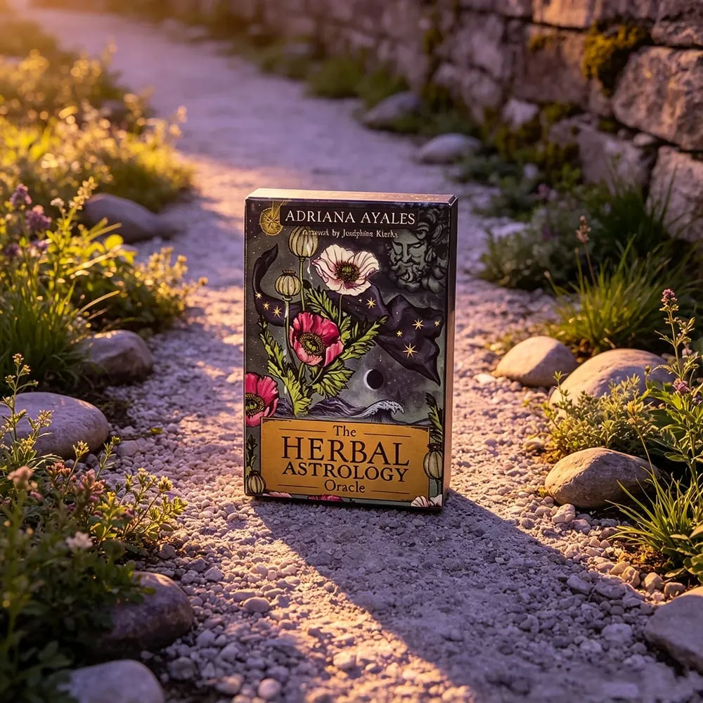 Herbal Astrology Oracle Cards 55 Card Deck English Edition Plant & Planet Correspondences for Spiritual Healing & Meditation