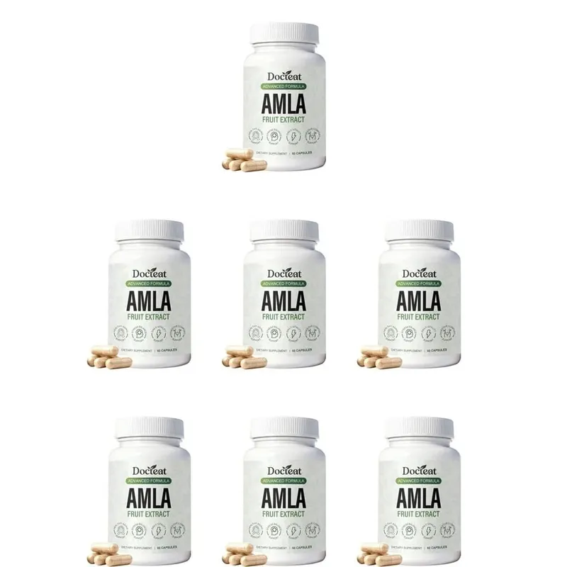 Docteat Amla Fruit Extract Capsules for Immune Support and Skin Health with Vitamin C Vitamin B3 CoQ10 and PQQ 60 Capsules