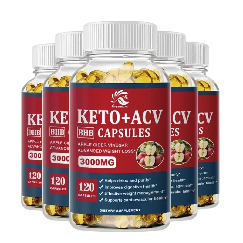 Greensure Keto Elma Sirkesi Kapsülleri ACV, Apple Cider Keto Takviyeleri Erkekler ve Kadınlar için Elma Aromalı Formülü