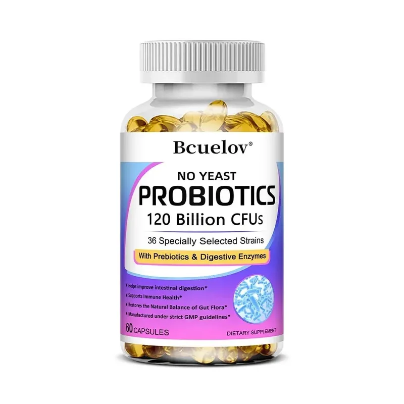 Probiotics 120 Billion CFU with Prebiotics & Digestive Enzymes Supports Digestion Gut Flora Bloating Relief & Immune Health