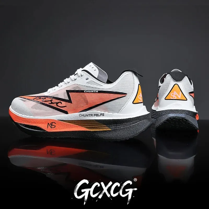 Men Running Shoes Carbon Board Speciality Marathon Sports Breathable Lightweight Women's Comfortable Nonskid Chunta Sneakers