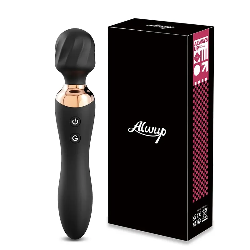2 in 1 AV Wand Vibrator for Women Clit G-Spot Vagina Stimulator Nipples Breast Massager Female Masturbator Sex Toy for Women