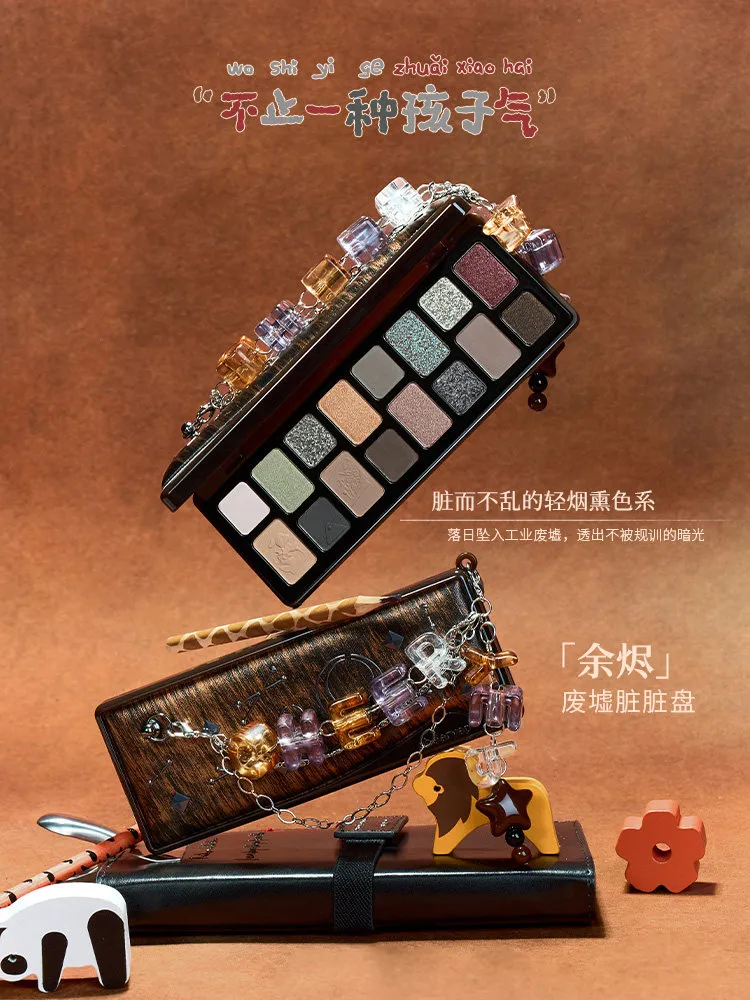 Cheeryep Qianyan 16 Color Eye Shadow Palette Pink Brown Cowboy Blue Multicolor Matte Pearl Smoky Eye Makeup Palette