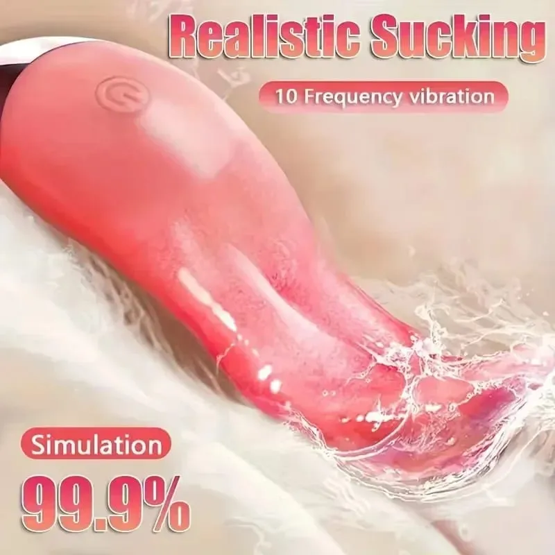 Powerful Licking Tongue Vibrator Massage Nipple G Spot Stimulator for Women 10 Modes Vibrating Strong Shock Clitoral for Sex Toy