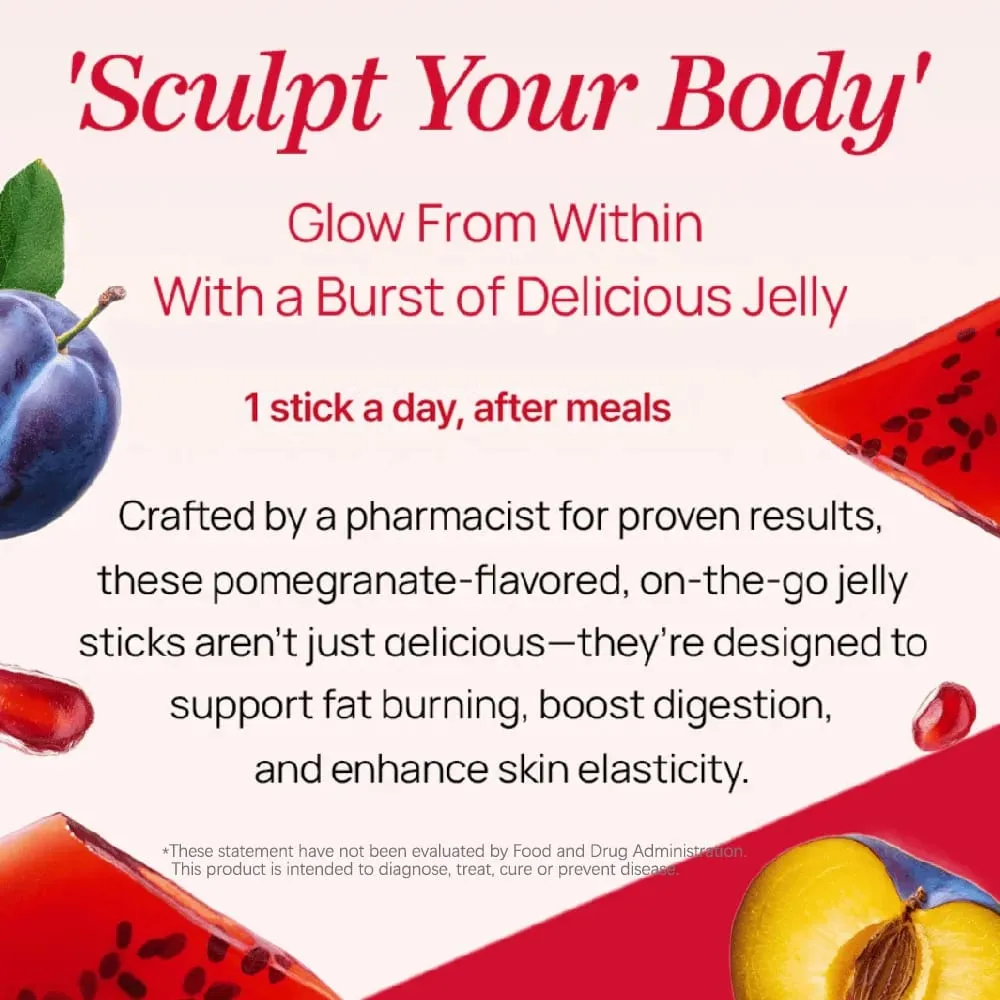 Coleology Cutting Jelly with Garcinia Cambogia Korean Daily Jelly Stick Supplement helps Torch Fat Crush Cravings Digestion