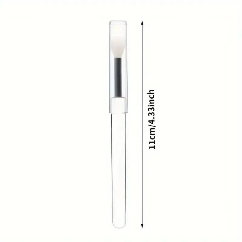 1/3PCS Portable Silicone Lip Brush With Cover Soft Multifunctional Lip Balm Applicator Lipstick Lipgloss Makeup Brushes