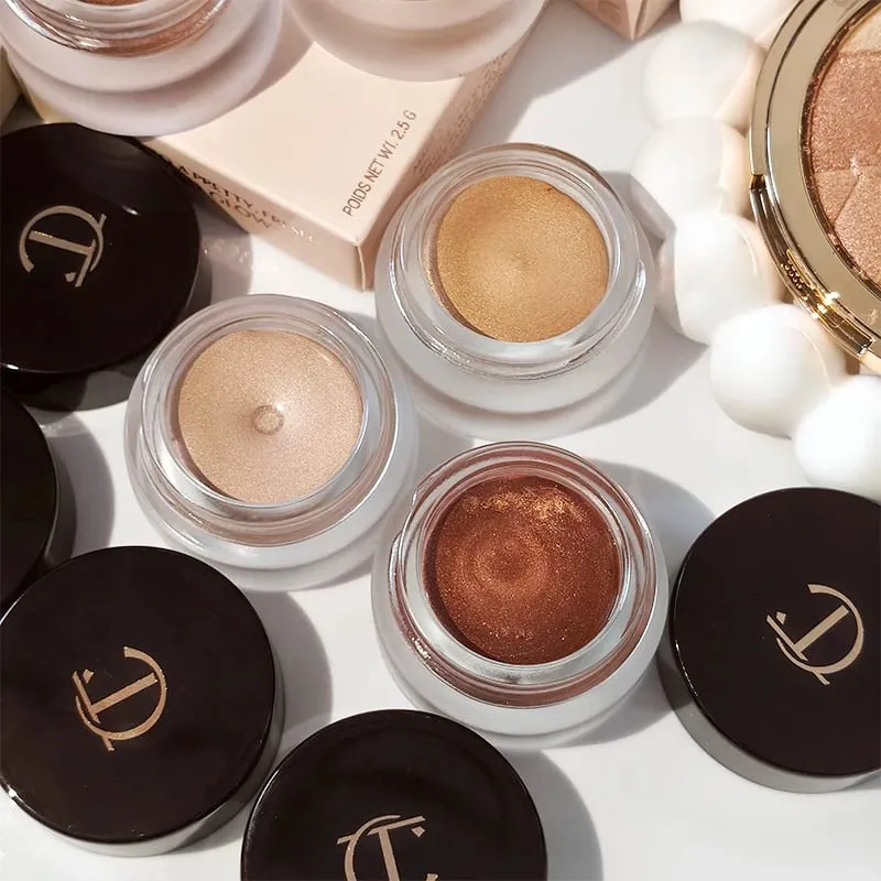 Charlotte Brand Senaste Stil 9 Färger Ögonskuggspalett & Högglans Reparation Ädelstensskiva Natur Lätt att färga Tilbury Cosmetics