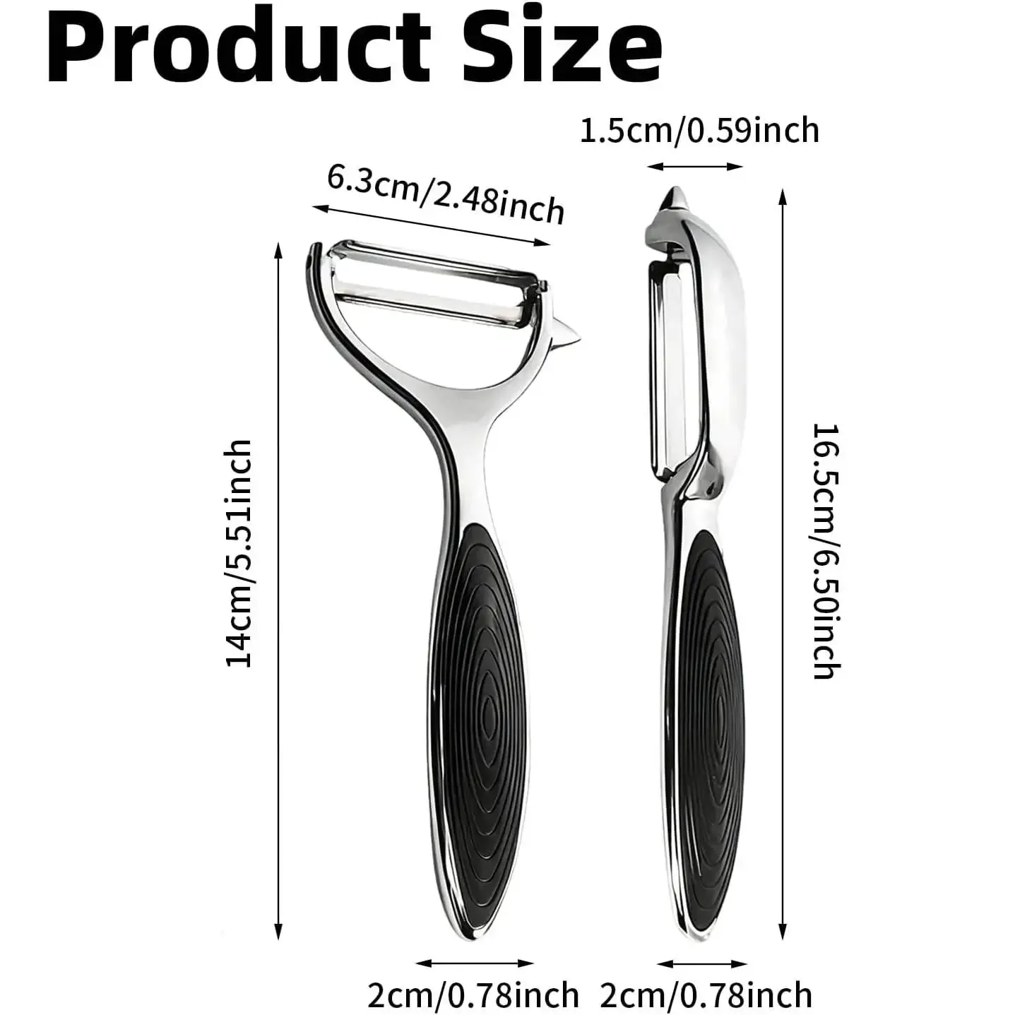 2pcs Potato Peeler Vegetable Peeler Zinc Alloy Y Shaped Rotatable Peeling Tool for Apple Potato Carrot Cucumber Fruit Kitchen