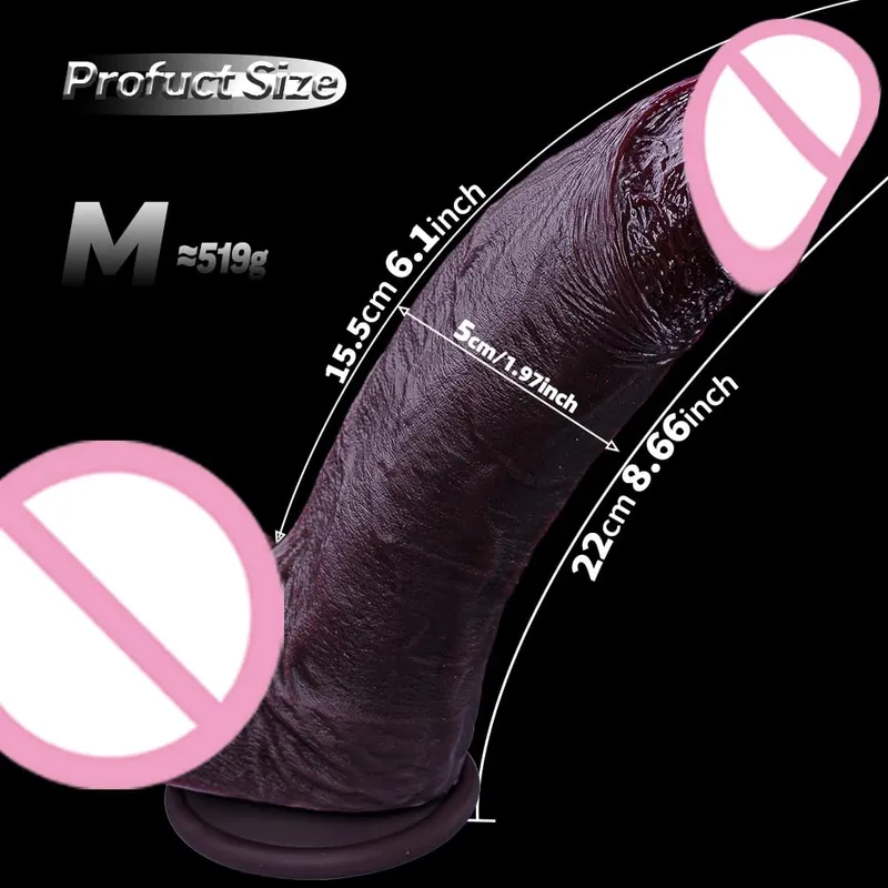 Huge Thick Realistic Dildo Girthy XXL Big With Large Suction Cup Dual Density Silicone Vagina Anal Play Sex Toys Men Women Gay M