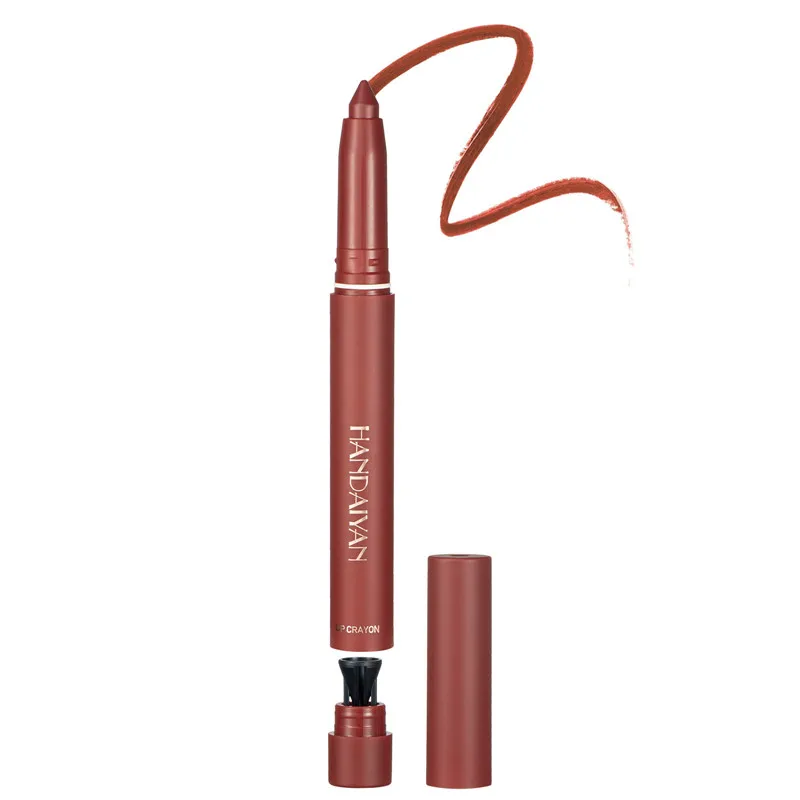 12 farver Pink Velvet Matte Lipstick Pen Lip Liner Blyant Vandtæt Langvarig Ikke let at falme Plumpe læber Crayon Makeup Tint — image 18
