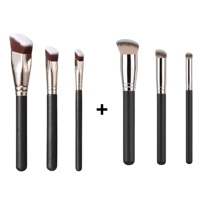 3pcs Angled Foundation Makeup Brush Set Professional Makeup Brushes for Liquid Foundation Cream BB Concealer Women Beauty Tools