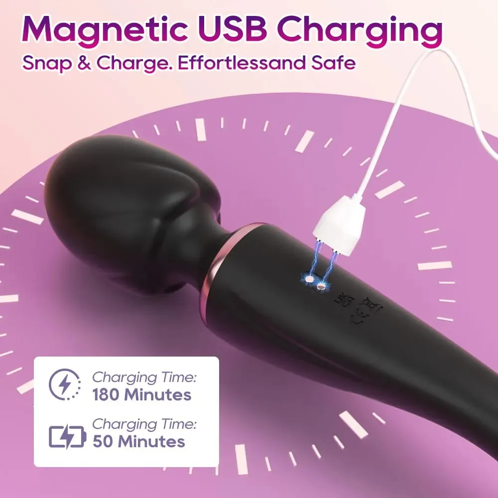 High Dildo Vibrator Power AV Magic Wand Massager Anal G Spot Clitoral Stimulation Waterproof Adult Sex Toys for Women & Couples