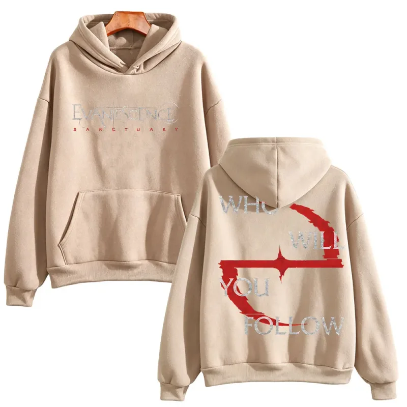 Evanescence Who Will You Follow Hoodie Unisex Gothic Rock Band Sweatshirts Long Sleeve Fans Concert Streetwear Unisex Loose Tops