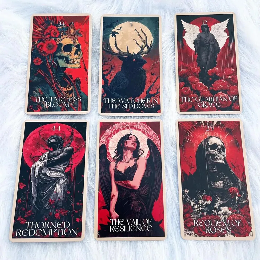 Midnight Oracle Card Deck Gothic Dark Fantasy Themed Cards Includes Paper Instructions Perfect for Enthusiasts & Collectors