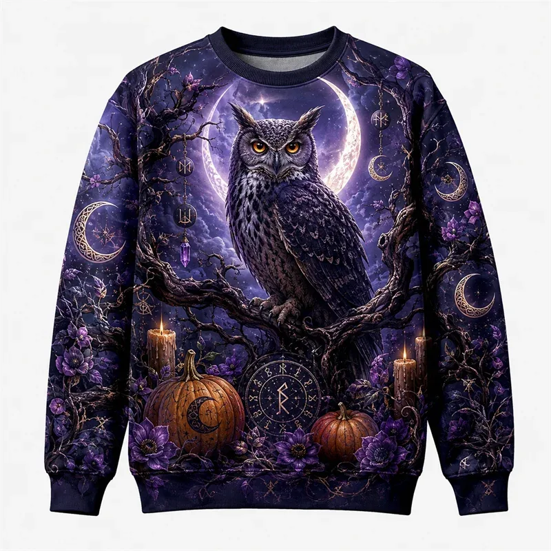 2026 New Ghost Pumpkin Skeleton Print Halloween Sweatshirts Fashion Holiday Wear Unisex O Neck Sweater Cool Streetwear Pullovers
