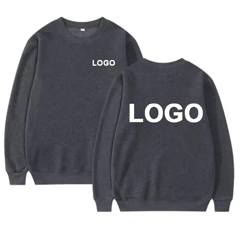 DIY Design Round Neck Hoodies Men Fashiong Customized Printed Loose Long Sleeve Pullover Women Casual Streetwear Sweatshirts
