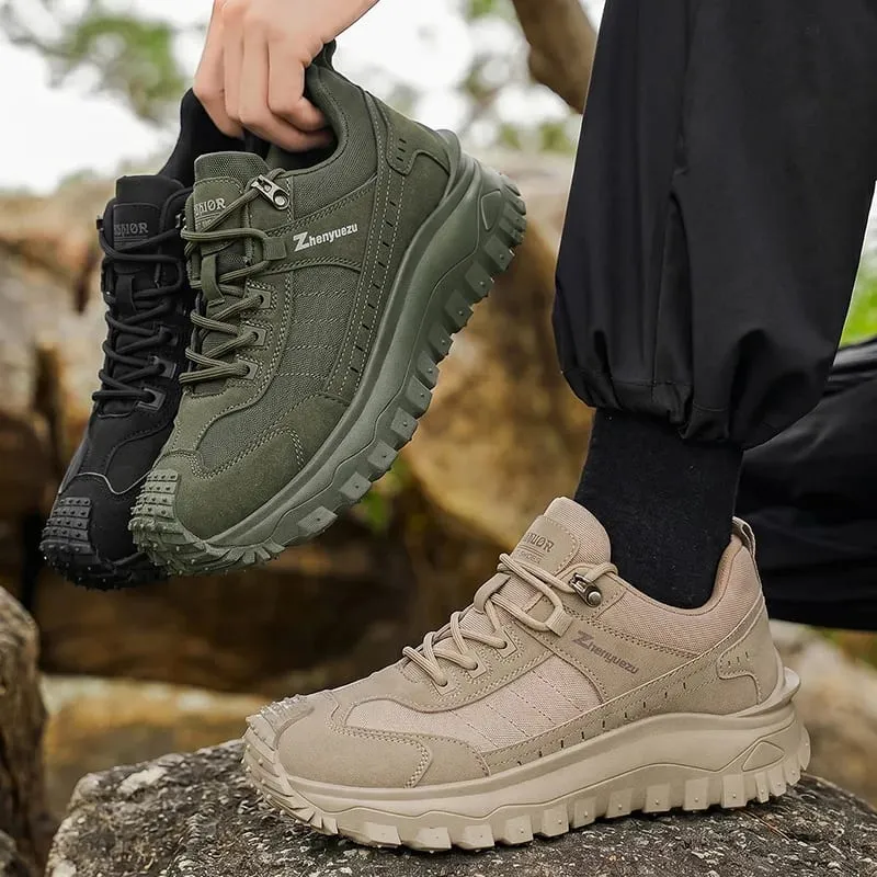 2026 New Men's Hiking Shoes Non-slip Wear-resistant Trekking Shoes Breathable Thick Sole Tactical Shoes Casual Sneakers for Men — image 5