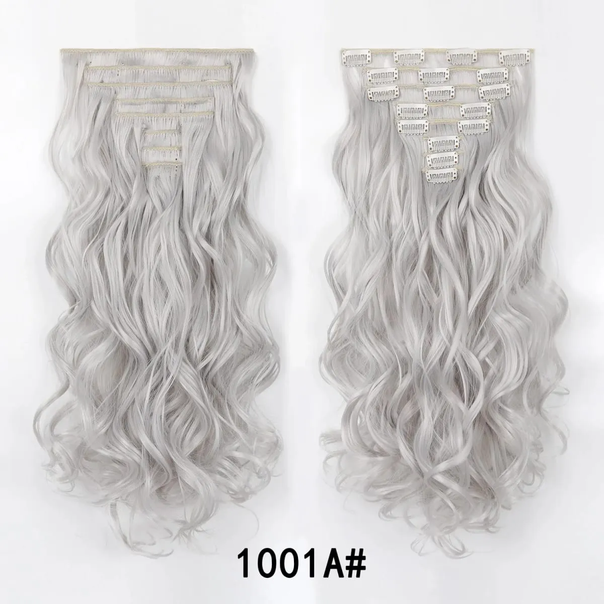 Clip In Hair Extension Curly 24 Inch 8 Pieces Hair Extensions for Women Daily Wear Work & Casual Styling Synthetic Hair Pieces