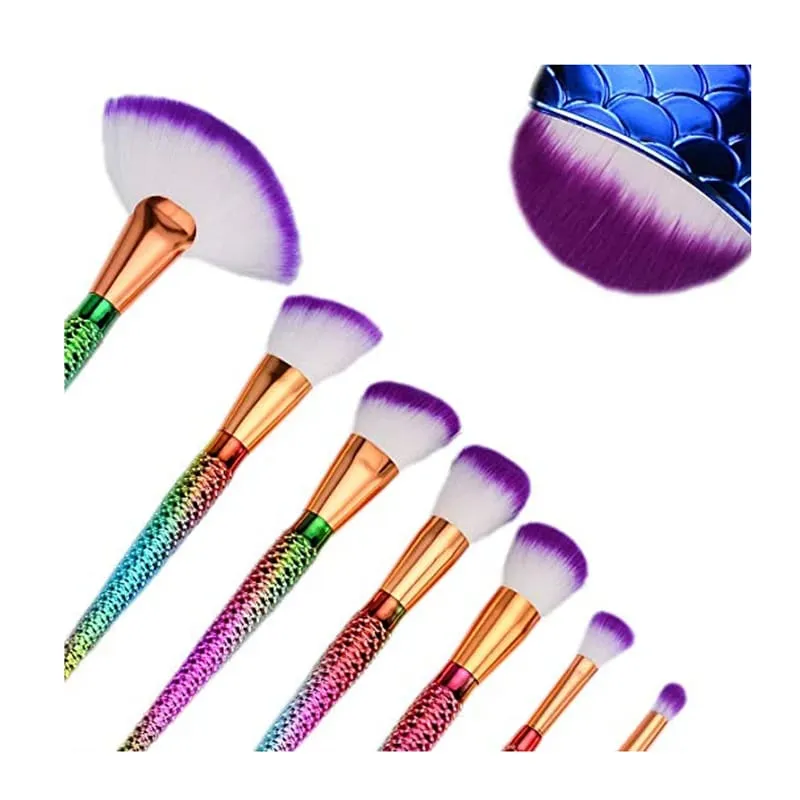 7 PCS Makeup Brushes Set Stocking Stuffers for Teen Girls Kids Women Foundation Eyebrow Blush Brushes