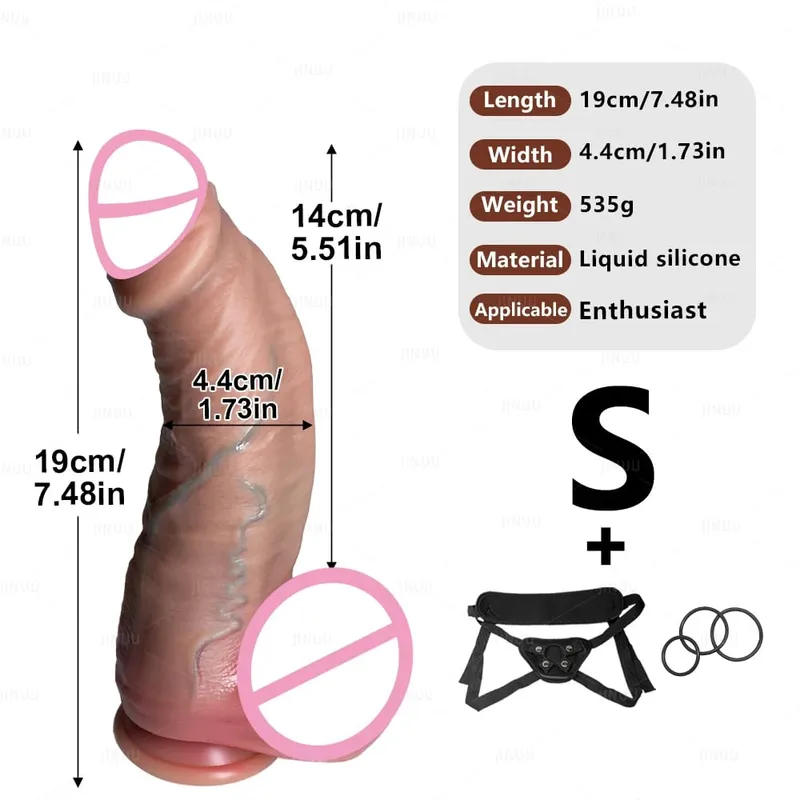 Realistic 3Sizes Phimosis Dildo Realistic Penis Soft Silicone Male Genitals Vaginal Masturbation Suction Cup Dick Woman Anal Sex