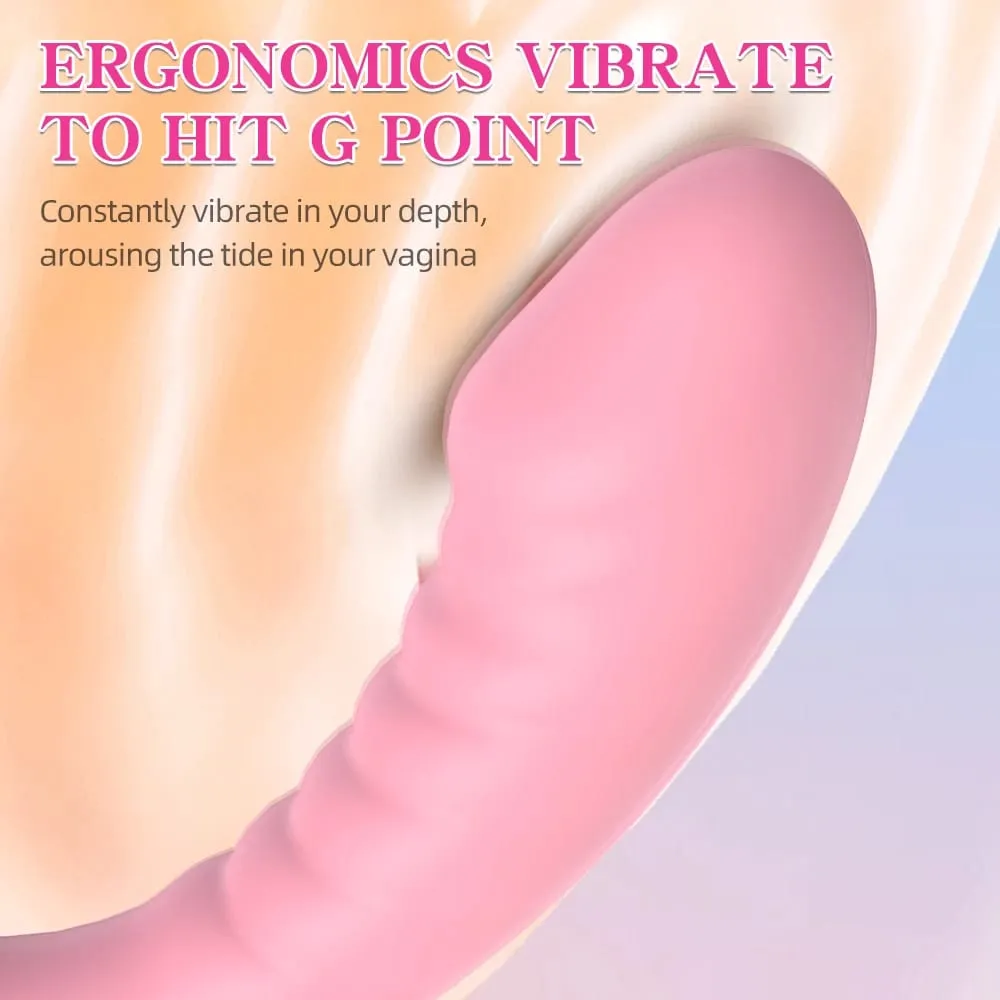 FairyKiss Dildo Vibrator för kvinnor 2-i-1 tungan slickar klitoris G-Spot Stimulator Vagina Massager Kvinnlig Sucker Vuxen Sexleksak