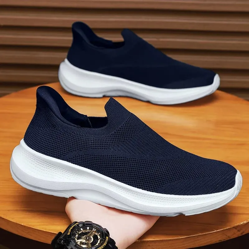 Breathable Knit Slip on Platform Walking Shoes Sports Magaan na Non Slip Cushion Casual Sneakers para sa Mga Lalaki Babae Mataas na Kalidad
