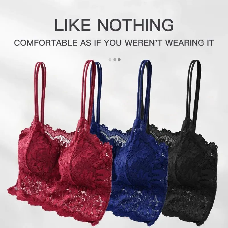 7 farbe Spitze Sexy Crop Top Frauen Gepolsterte Leibchen Bh Atmungsaktive Draht Freies Bralette Aushöhlen Schönheit Zurück Tank Weibliche unterwäsche